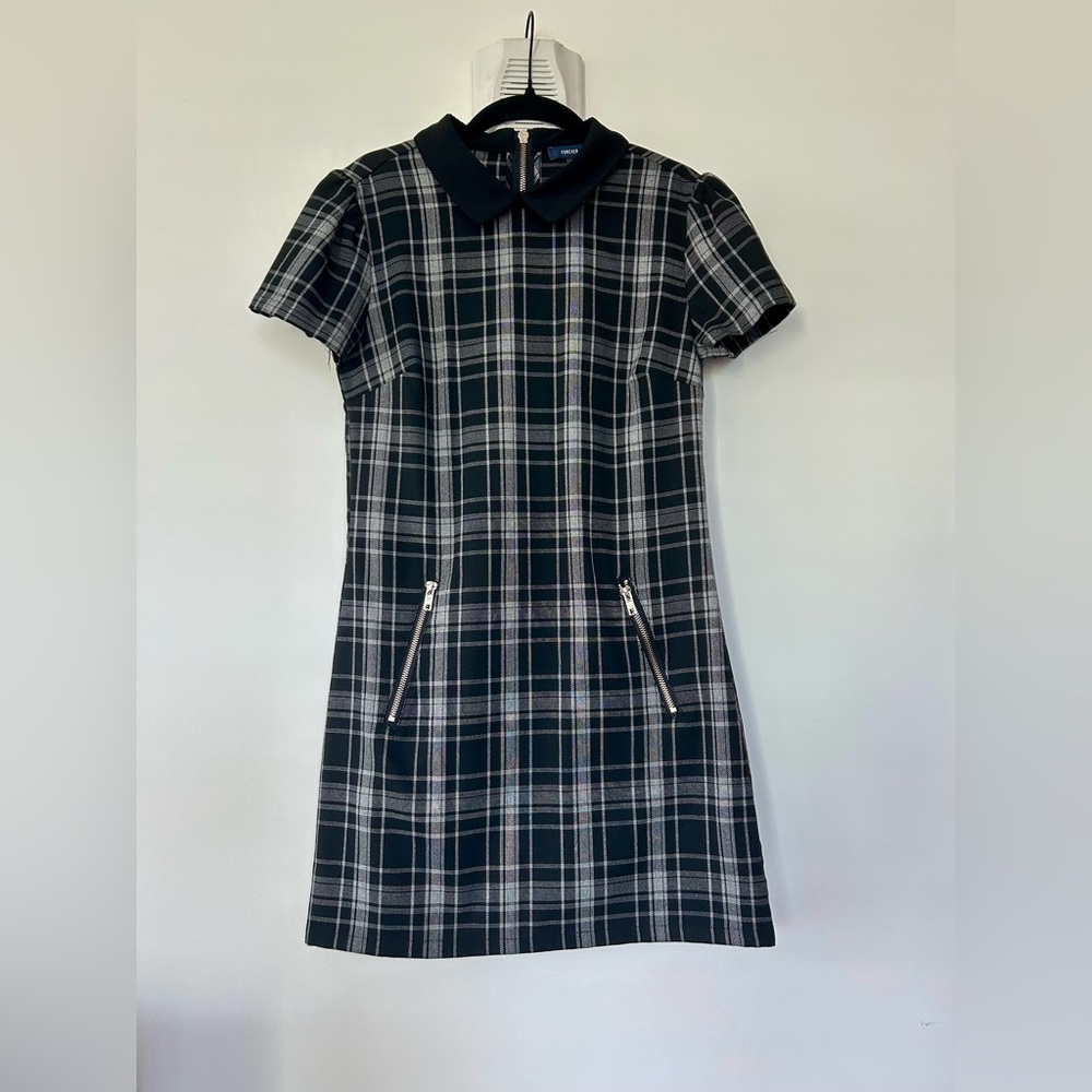 Forever 21 Black and White Plaid Mini Dress